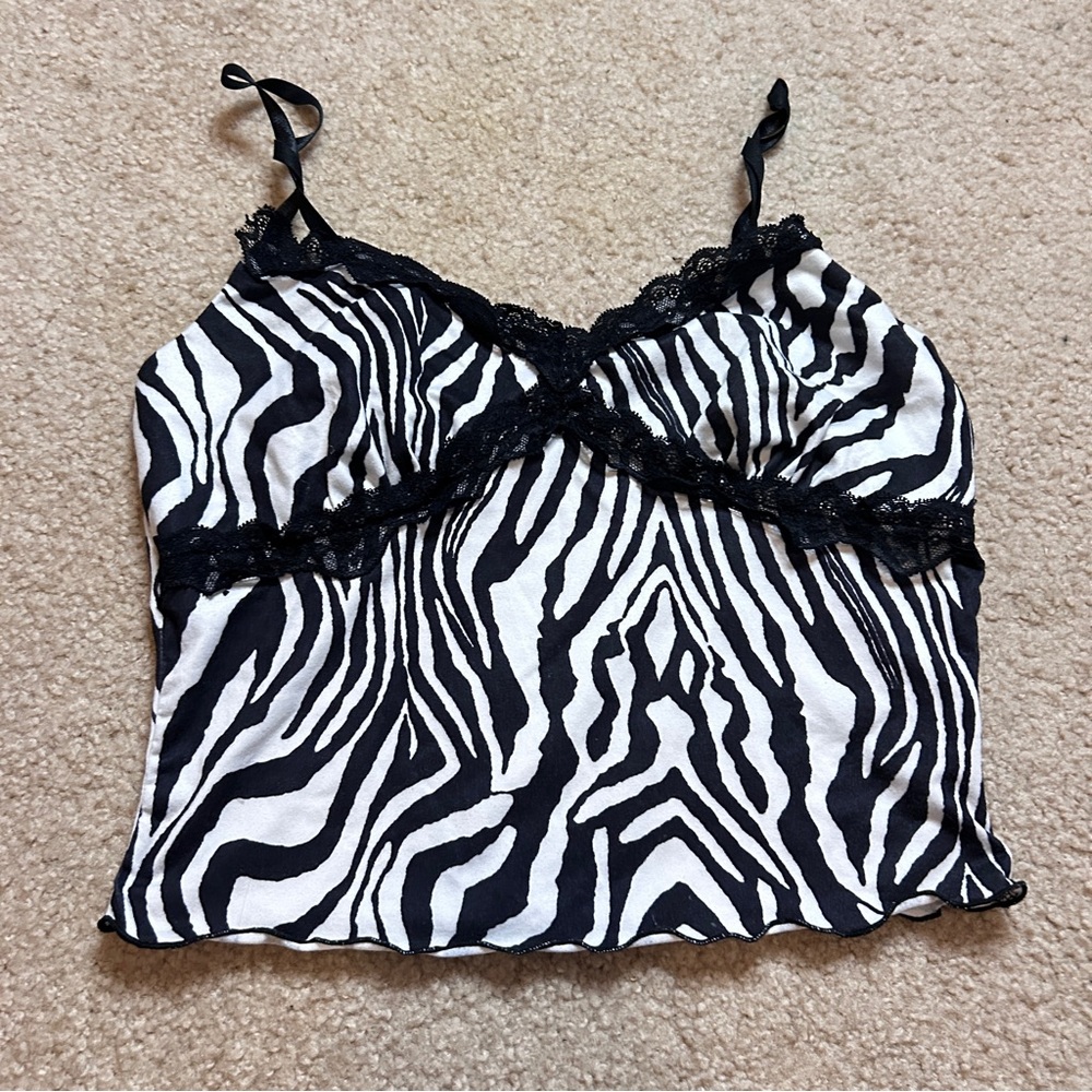 Black and White Zebra Camisole